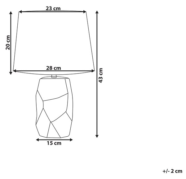 Stolná lampa ružová keramika 43 cm látkové tienidlo biely geometrický základný kábel s vypínačom Moderný minimalistický štýl