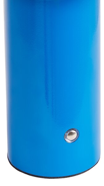 Stolná lampa modrá železo s dotykovým vypínačom nabíjanie cez USB kábel bezdrôtová moderný štýl interiér exteriér
