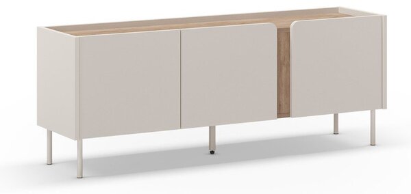 TV stolík v dekore duba v krémovo-prírodnej farbe 140x53x35 cm Lucile – Marckeric
