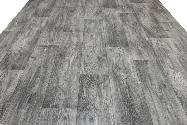 PVC podlaha ACTUAL PLUS AGED OAK 916 sivá / grafitová