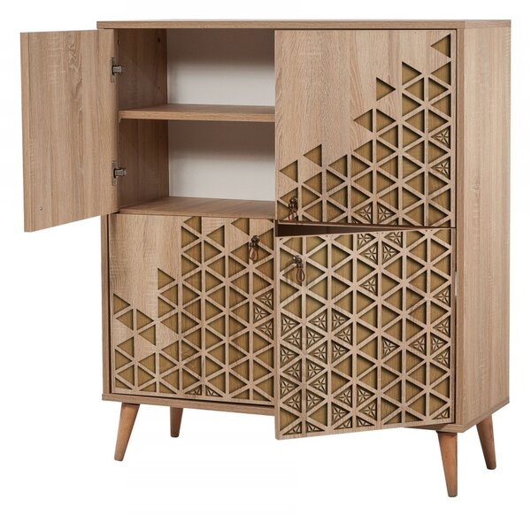Hanah Home Komoda Kikos 95 cm hnedá