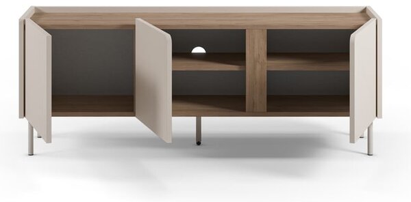 TV stolík v dekore duba v krémovo-prírodnej farbe 140x53x35 cm Lucile – Marckeric