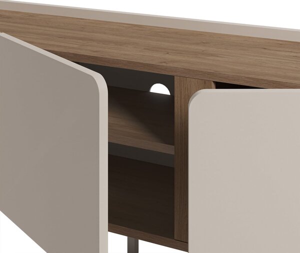 TV stolík v dekore duba v krémovo-prírodnej farbe 140x53x35 cm Lucile – Marckeric