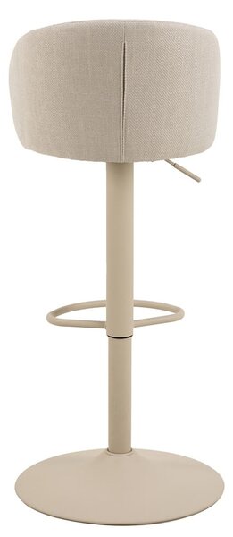 Béžová barová stolička s nastaviteľnou výškou/s podrúčkami (výška sedadla 86 cm) Eleanor – Actona