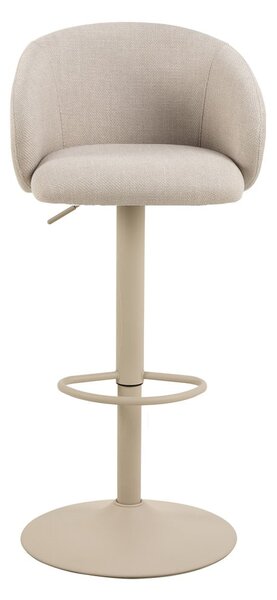 Béžová barová stolička s nastaviteľnou výškou/s podrúčkami (výška sedadla 86 cm) Eleanor – Actona
