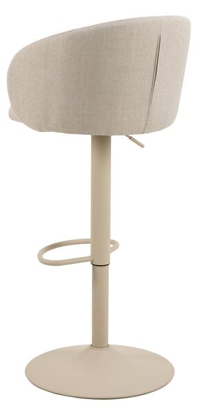 Béžová barová stolička s nastaviteľnou výškou/s podrúčkami (výška sedadla 86 cm) Eleanor – Actona