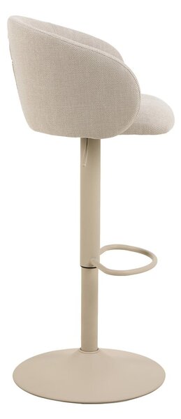 Béžová barová stolička s nastaviteľnou výškou/s podrúčkami (výška sedadla 86 cm) Eleanor – Actona