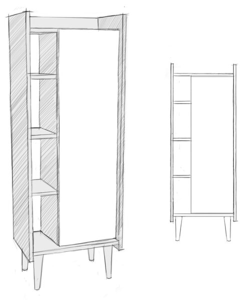 Hanah Home Kúpeľňová skrinka Mirage 50 cm biela/hnedá