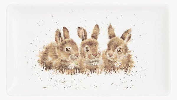 Servírovací podnos z jemného kostného porcelánu Rabbits