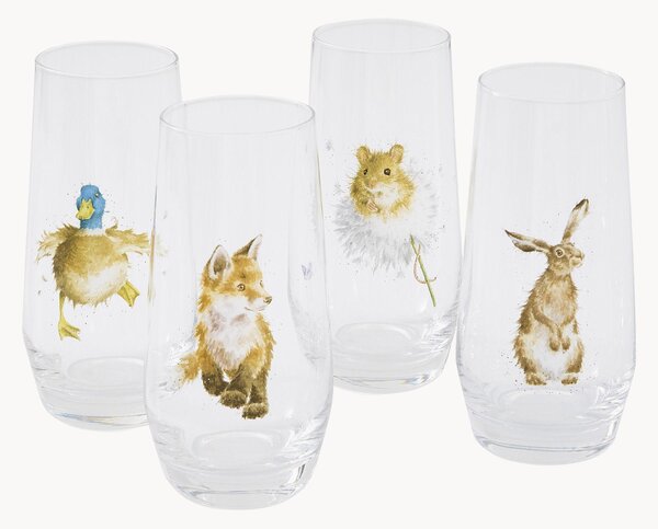 Poháre na kokteily Animals, 4 ks
