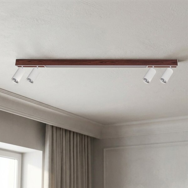 BRILAGI - LED bodové svietidlo SELE 4xGU10/30W/230V + LED/25W biela/dubový dekor