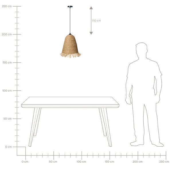 Závesná lampa prírodná vodný hyacint a banánové vlákno pletený dizajn ručná výroba boho štýl obývacia izba jedáleň