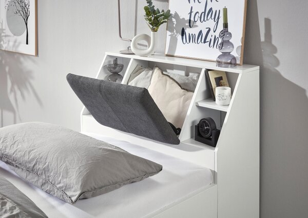 POSTEĽ S ÚLOŽNÝM PRIESTOROM, 90/200 cm biela Carryhome - Online Only spálne, Online Only
