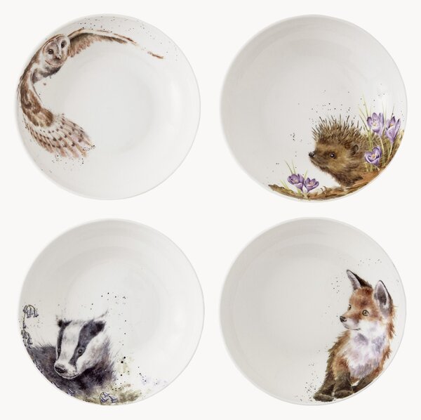 Taniere na cestoviny z jemného kostného porcelánu Royal Worcester, 4 ks