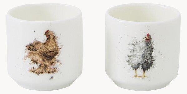 Stojany na vajíčka z jemného kostného porcelánu, 2 ks