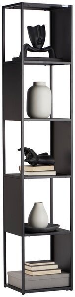 REGÁL, čierna, oceľ, 37/188/30 cm Carryhome - Regály