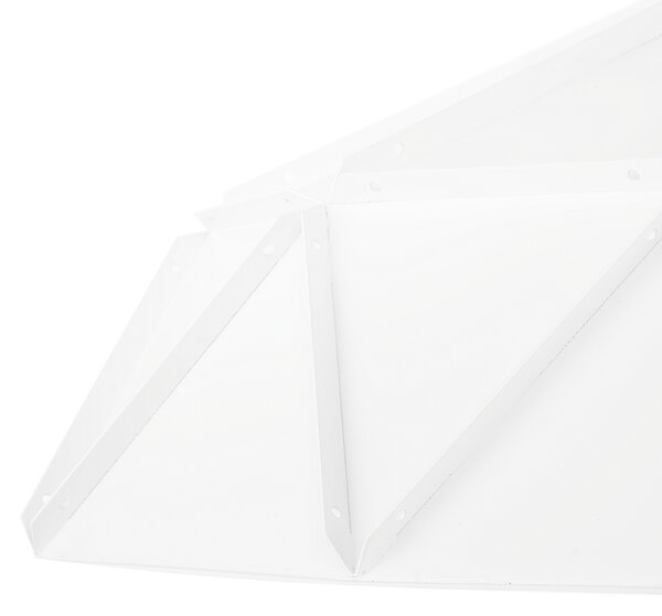 Závesná lampa biela kov geometrický tvar na 1 žiarovku osvetlenie moderný industriálny štýl kuchyňa jedáleň obývačka