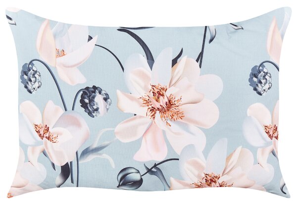 Sada 2 záhradných vankúšov modrá polyester kvetinový vzor 40 x 60 cm moderné vonkajšie dekorácie vodoodolné