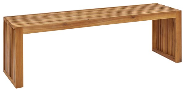 Sada 2 záhradných lavíc svetlé akáciové drevo 150 cm 2-miestna moderný rustikálny štýl interiér exteriér