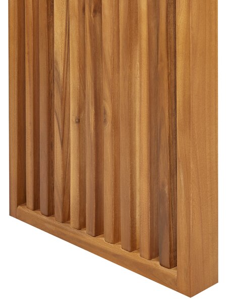 Sada 2 záhradných lavíc svetlé akáciové drevo 150 cm 2-miestna moderný rustikálny štýl interiér exteriér