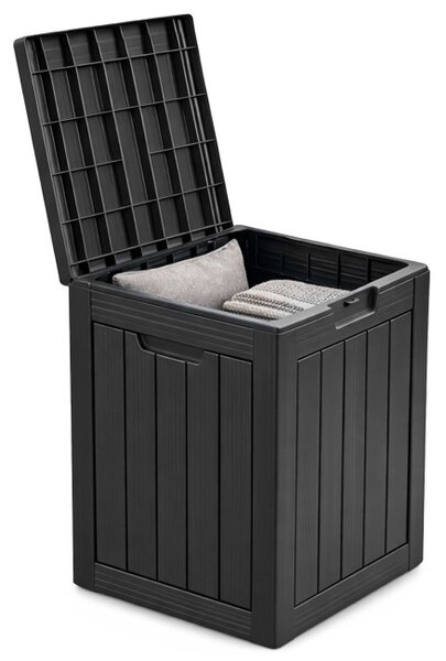 Záhradný úložny box čierny 113 L