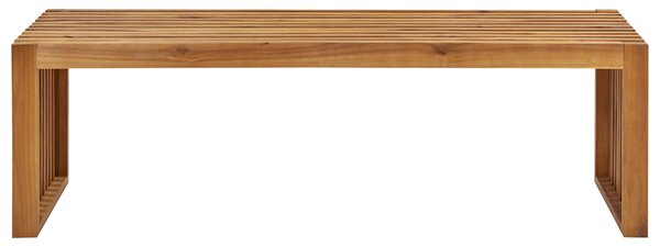 Sada 2 záhradných lavíc svetlé akáciové drevo 150 cm 2-miestna moderný rustikálny štýl interiér exteriér