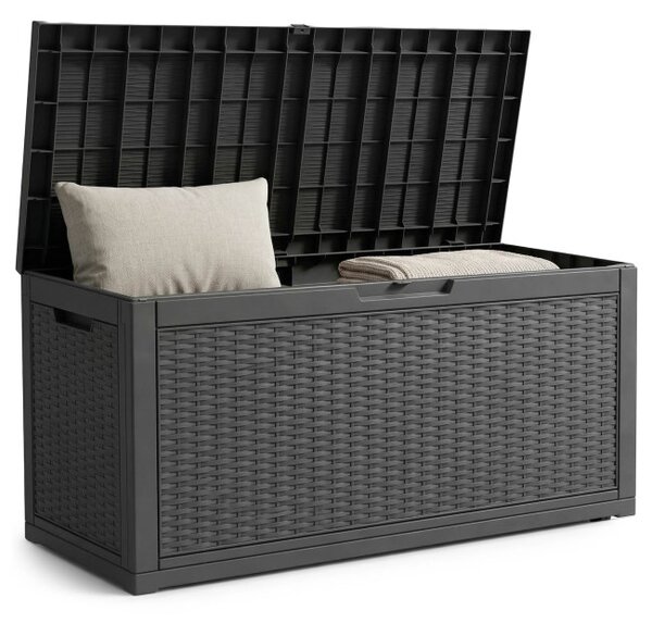 Záhradný úložny box čierny 340 L