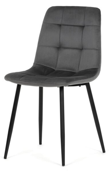 Jedálenská stolička zamatová, sivá CT-V5081 GREY4