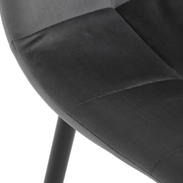 Jedálenská stolička zamatová, sivá CT-V5081 GREY4