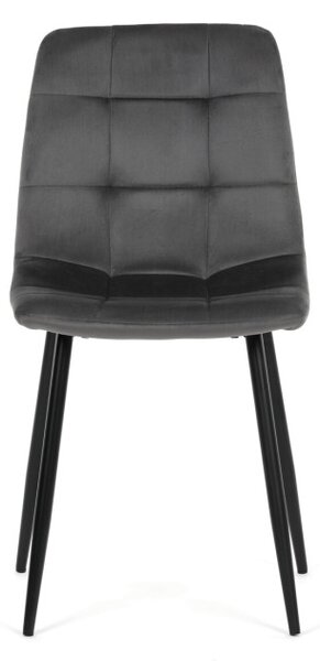 Jedálenská stolička zamatová, sivá CT-V5081 GREY4