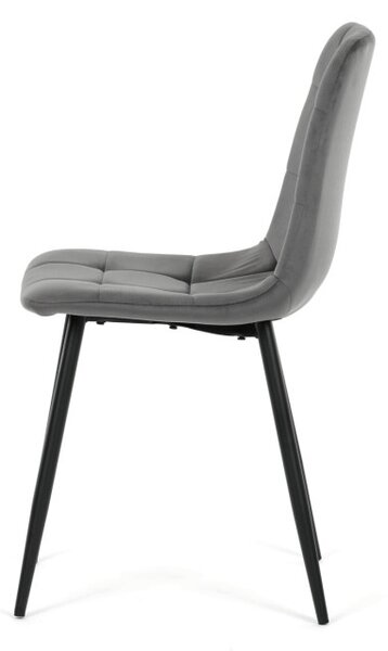 Jedálenská stolička zamatová, sivá CT-V5081 GREY4