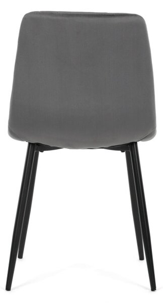 Jedálenská stolička zamatová, sivá CT-V5081 GREY4
