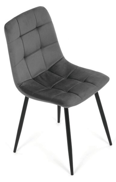 Jedálenská stolička zamatová, sivá CT-V5081 GREY4