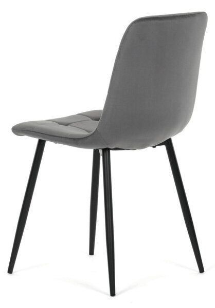 Jedálenská stolička zamatová, sivá CT-V5081 GREY4