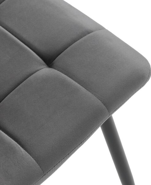 Jedálenská stolička zamatová, sivá CT-V5081 GREY4
