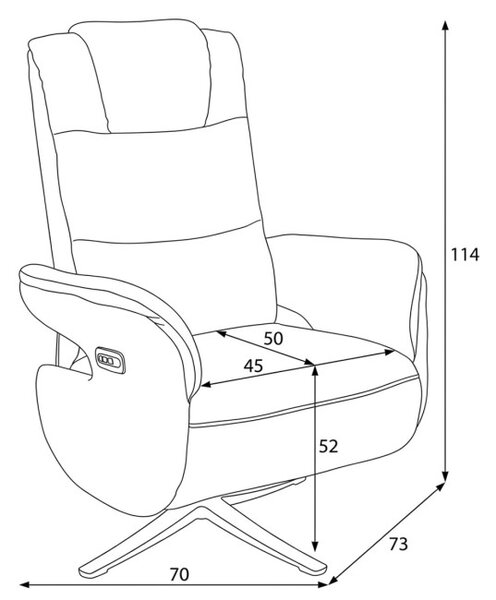 Polohovacie kreslo béžové, elektrické TV-C5590 CRM2