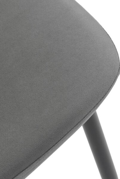 Jedálenská stolička zamatová, sivá CT-V2971 GREY4