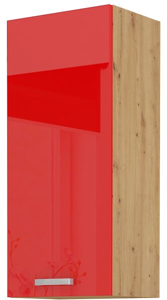 Horná kuchynská skrinka Arryn 30 G-90 1F (dub artisan + lesk červený). Vlastná spoľahlivá doprava až k Vám domov. 1024815