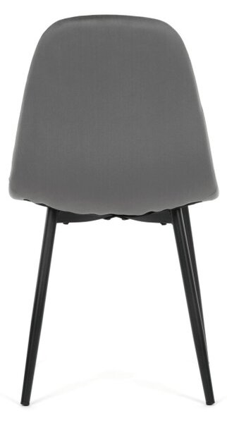 Jedálenská stolička zamatová, sivá CT-V2971 GREY4