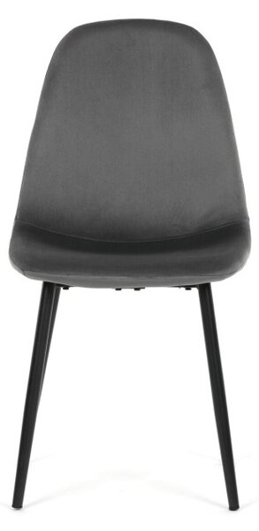 Jedálenská stolička zamatová, sivá CT-V2971 GREY4