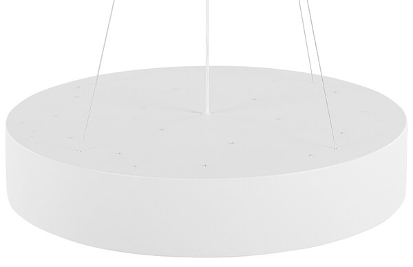 Závesná lampa biela oceľová akrylová integrované LED svetlo okrúhle svietidlo moderný dizajn