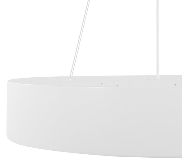Závesná lampa biela oceľová akrylová integrované LED svetlo okrúhle svietidlo moderný dizajn