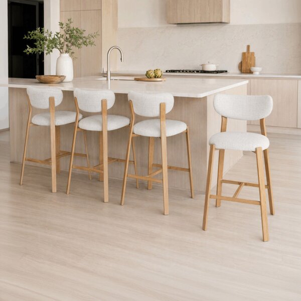 Barová stolička biela AUB-L3125 OAK