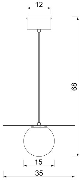 Luster na lanku FLAT 1xE27/15W/230V hnedý