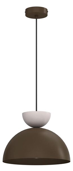 Závesné svietidlo na lanku NEVIS 1xE27/15W/230V, priemer 29 cm, hnedé