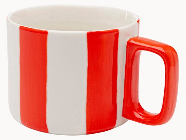 Ručne maľované hrnčeky na kávu Stripes, 4 ks