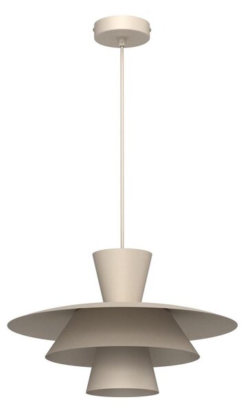 Závesný luster na lanku PLATO 1xE27/15W/230V béžový