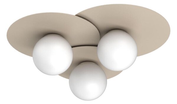 Stropné svietidlo FLAT 3xE27/15W/230V 55x60 cm béžové