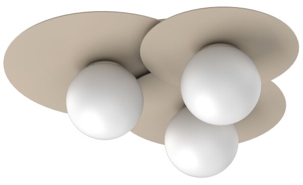 Stropné svietidlo FLAT 3xE27/15W/230V 55x60 cm béžové