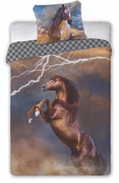 Obliečky bavlnené Deluxe 3D Kone 200x140cm+90x70cm Faro